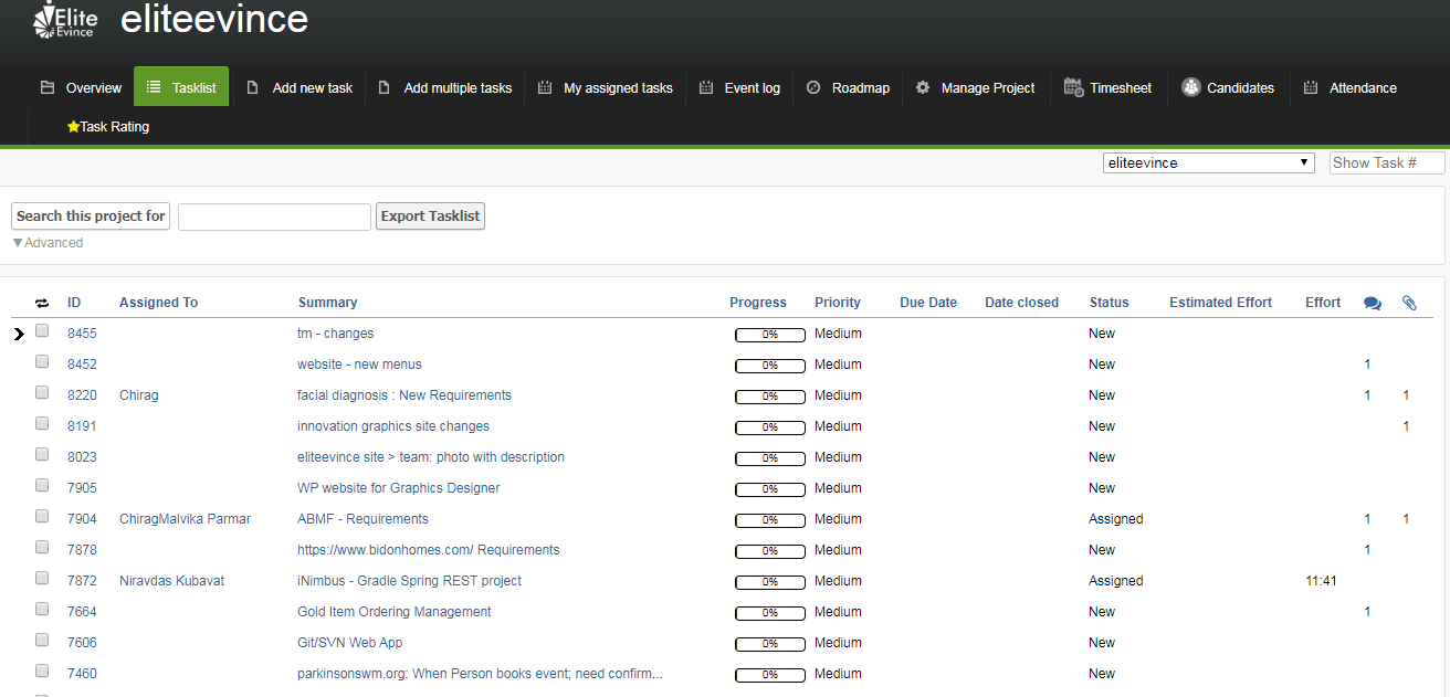 Task Management System | Portfolio | EliteEvince