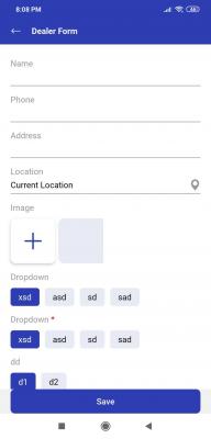 Save Custom Form from web and app both
